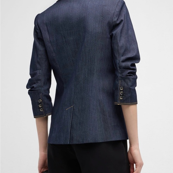 NWT Cinq à Sept Khloe Denim Blazer, Indigo, Size 10 - Picture 3 of 8